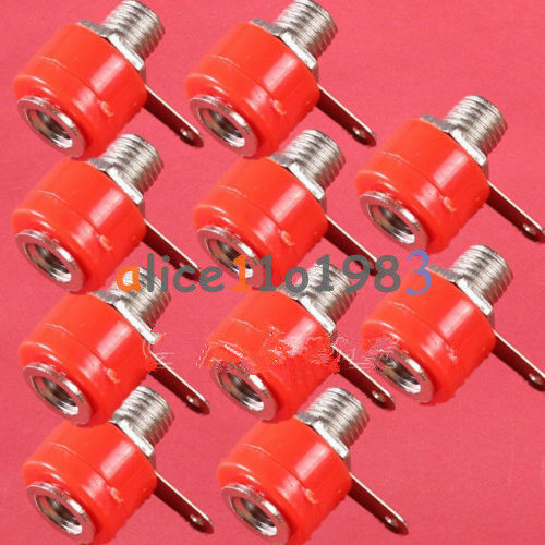 20PCS Short JS-910B Red Black 4mm Banana Female Jack Terminal for Speaker Audio