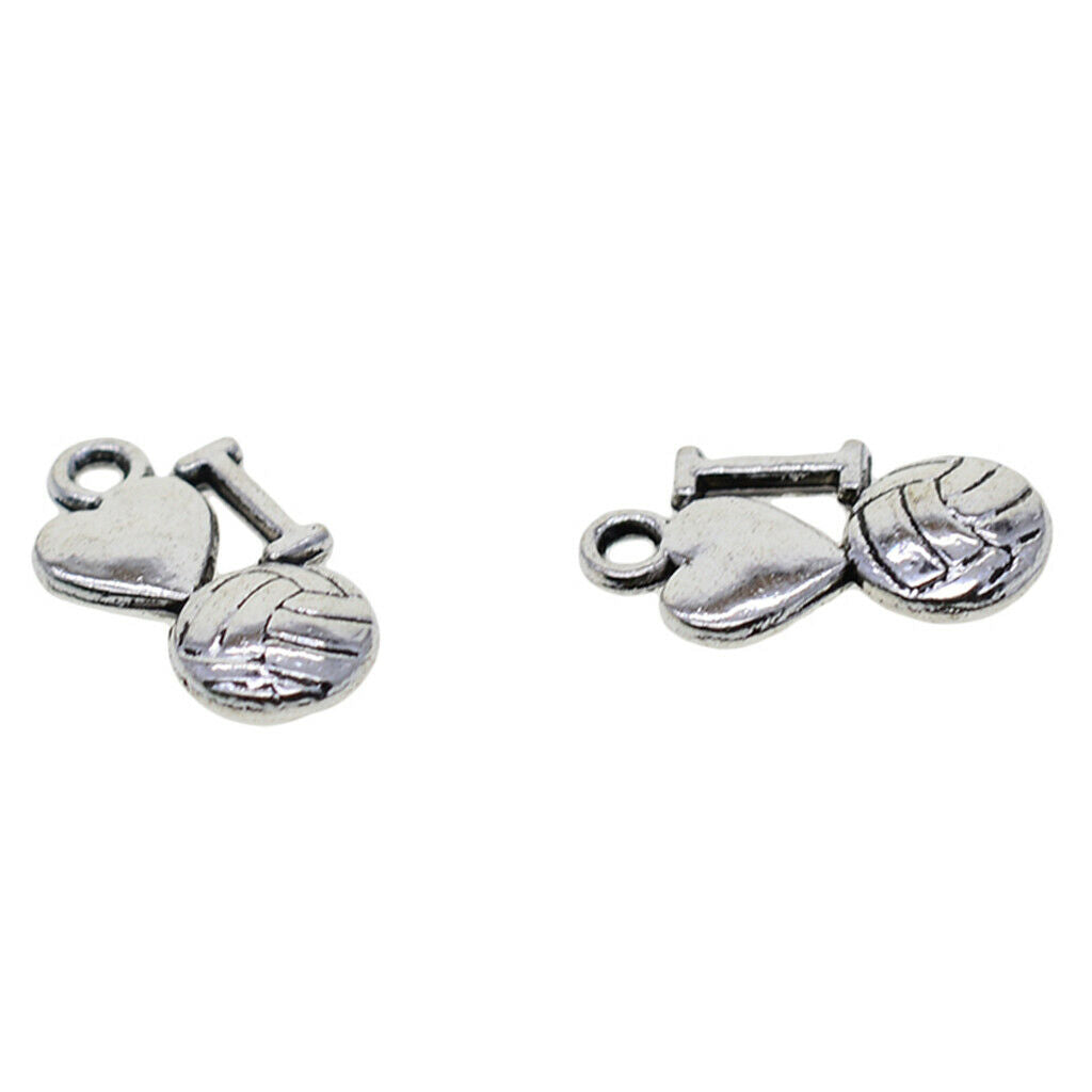 50 Pcs Love Shape Handmade Key Accessories DIY Necklace