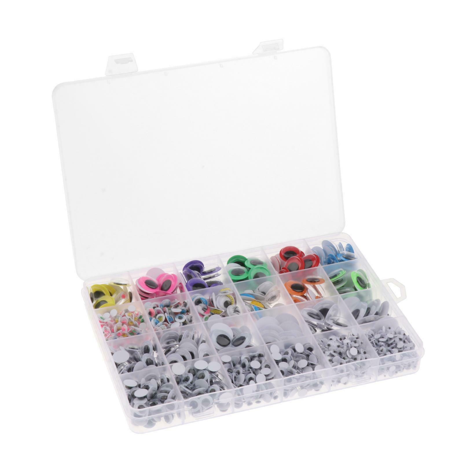 1680x Mixed Wiggle Googly Eyes Round 8 Sizes for DIY Craft Scrapbooking