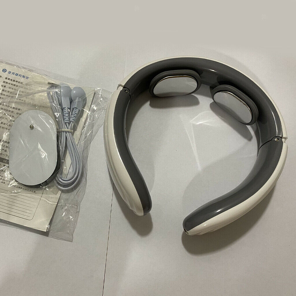Travel Electric Pulse Back Neck Massager Far Infrared Heating Relaxation Tools