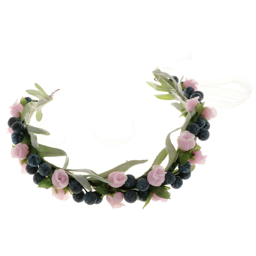 Hair Ornament Headband Artificial Flower Charming Hair Accessory for Bride And