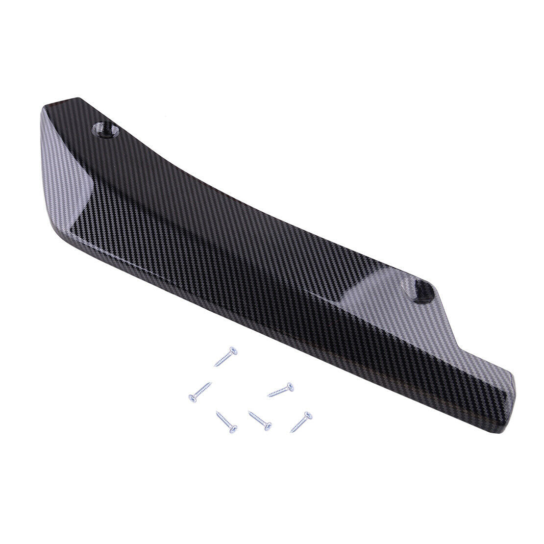 Black Carbon Fiber Style Car Rear Bumper Lip Diffuser Splitter Canard Protector