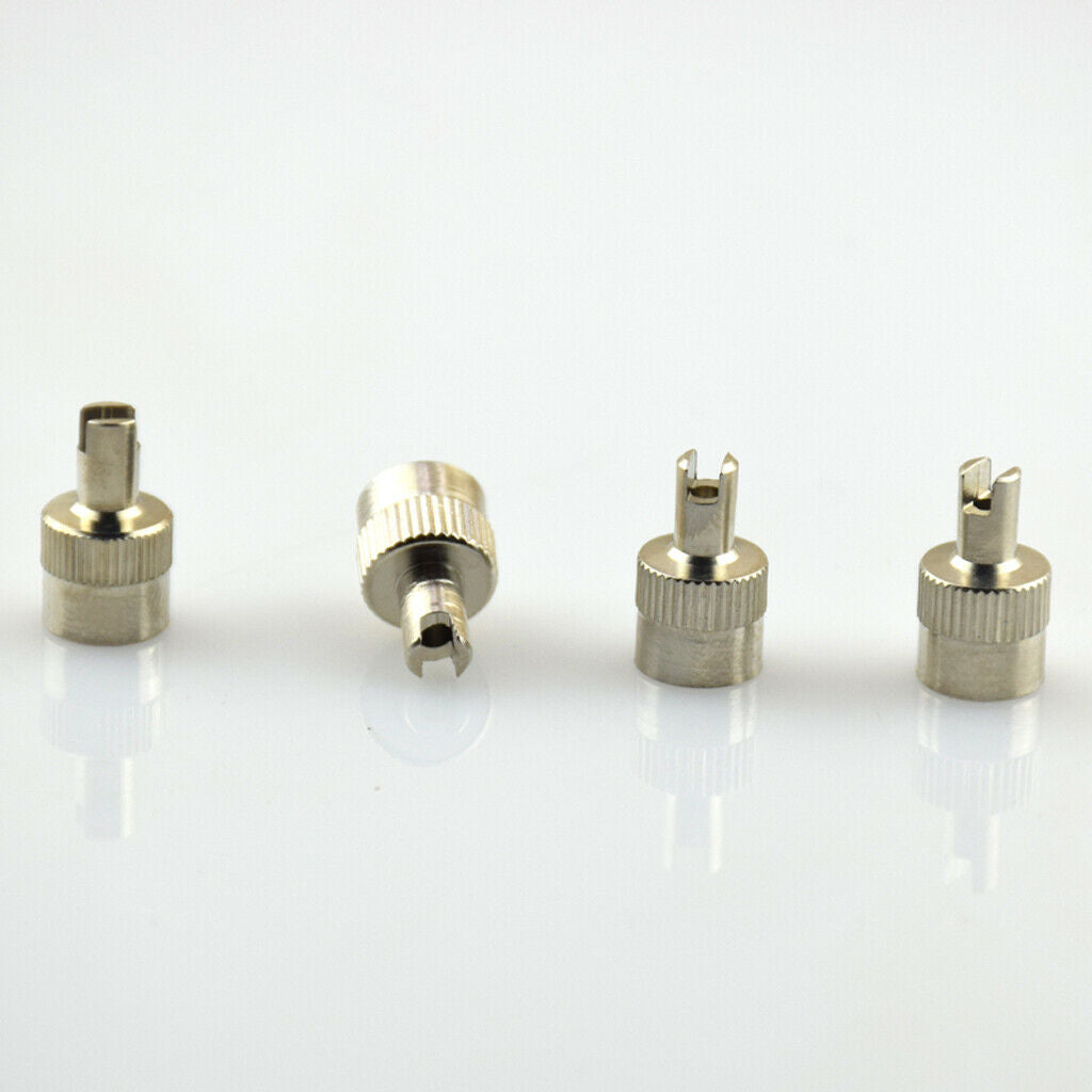 4pcs Valve Caps Car Wheel Tire Parts Stem Cover W/ Core Remover Tool