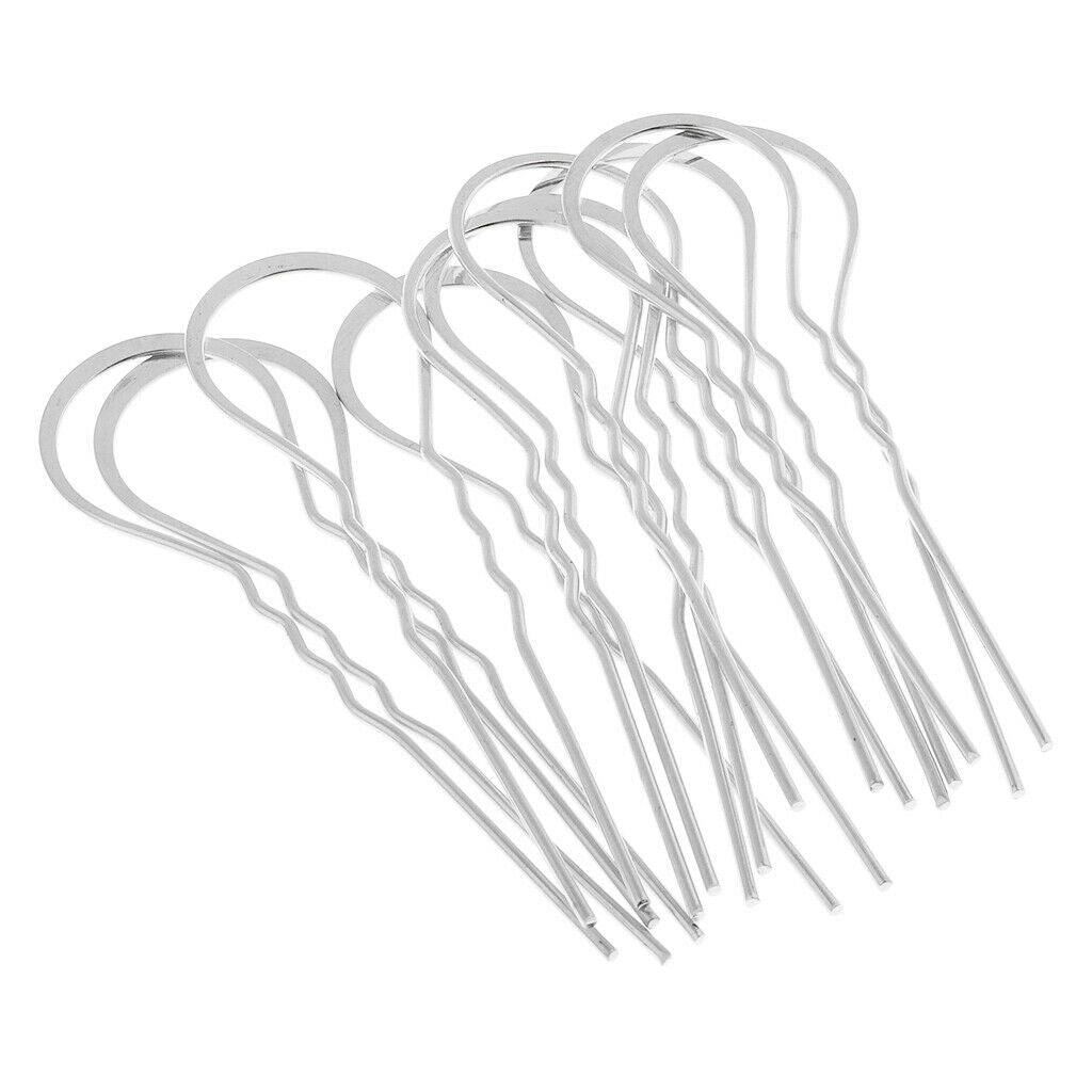 10Pcs U Shaped Hair Clips Hair Pins Hair Salon Tools Jewelry Making Findings