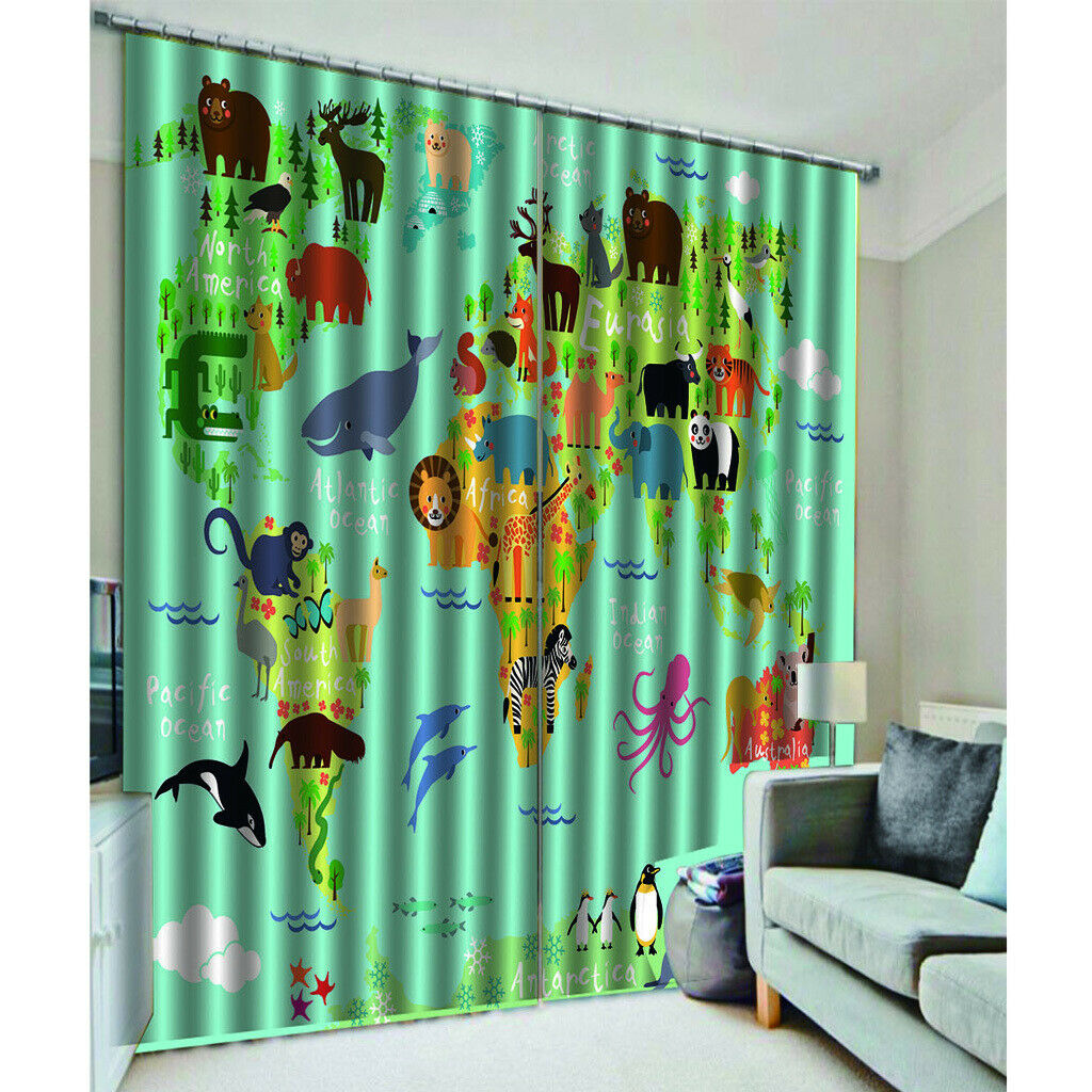 1 Pc Print Blackout Curtains for Kids Bedroom Living Room Dorm Decor Medium