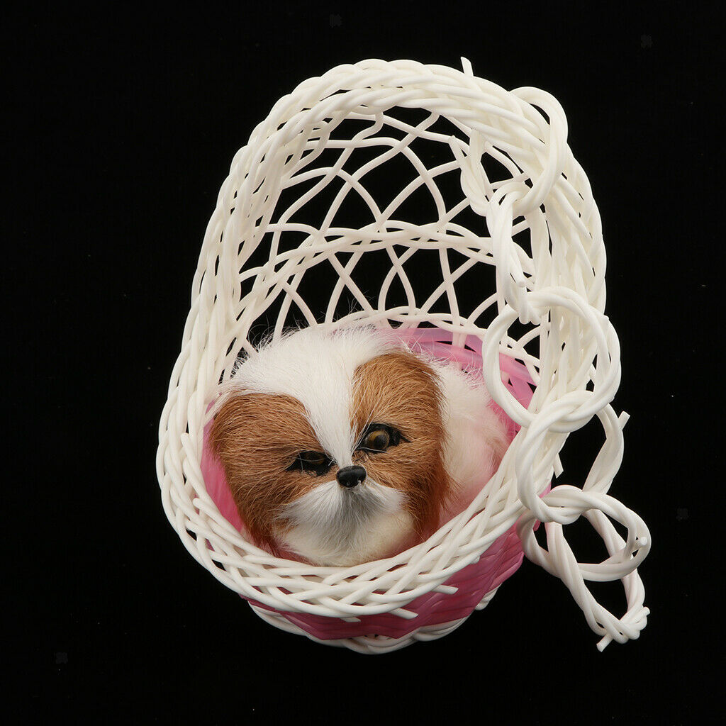 Home Office Durable Basket Cat Ornament Craft Decoration