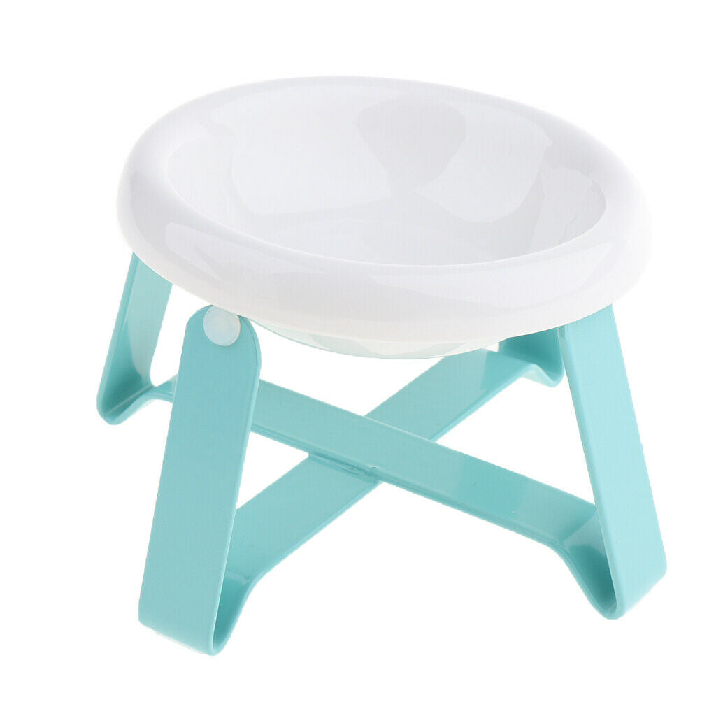 Pet Bowl Holder Cat Dog Dining Table Bowl Non-Slip Stand Support Green