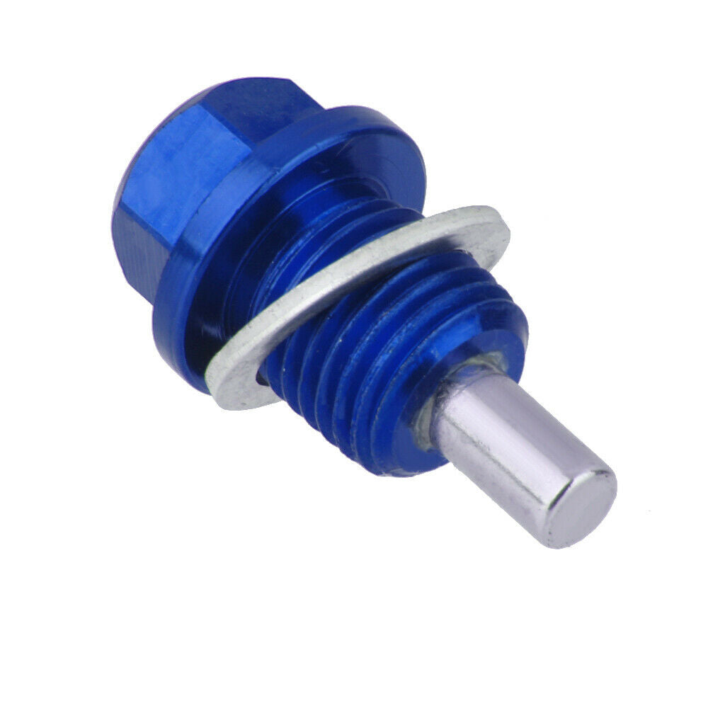 M14X1.5 Anodized Magnetic Engine Oil Pan/Transmission Drain Plug,Blue+Purple