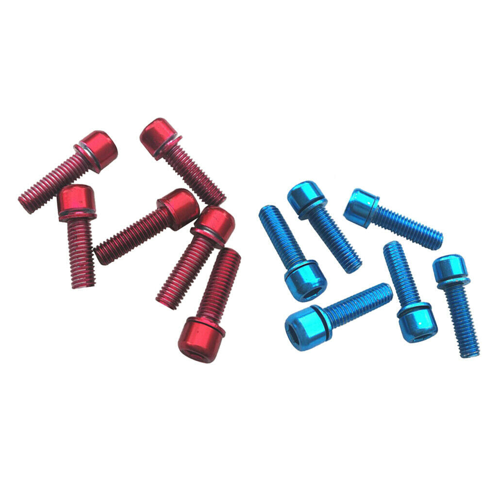 12Pcs MTB Road Bike Disc Brake Screw Hex Socket Screws M5x18 Bolts for