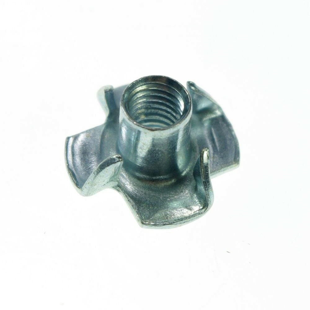 Lot100 Metric M3 Zinc Plated Steel T Nuts Blind Nuts 4 Prongs Knock In Wood