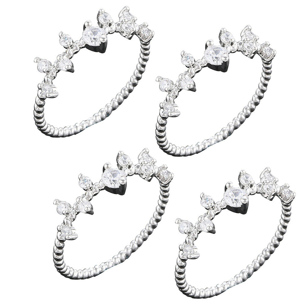 Micro AAA Rhinestone Ring Wedding Bridal Engagement Ring Fashion Jewelry 6