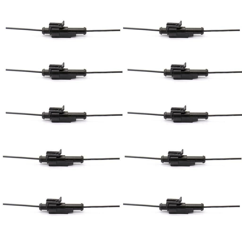 1 Pin Way Car Waterproof Electrical Connector Plug with Wire AWG Marine Pack of