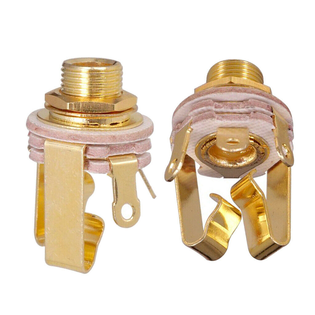 Lots 2 1/4" Mono Plug Input for Electric Active Pickup Plug Output 6.35mm