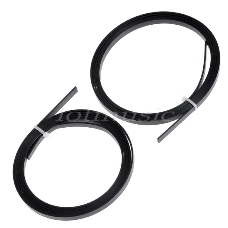 2 Pcs Guitar Bindings Purlfing Strips Body Project 1650 x 10 x 2mm Black ABS