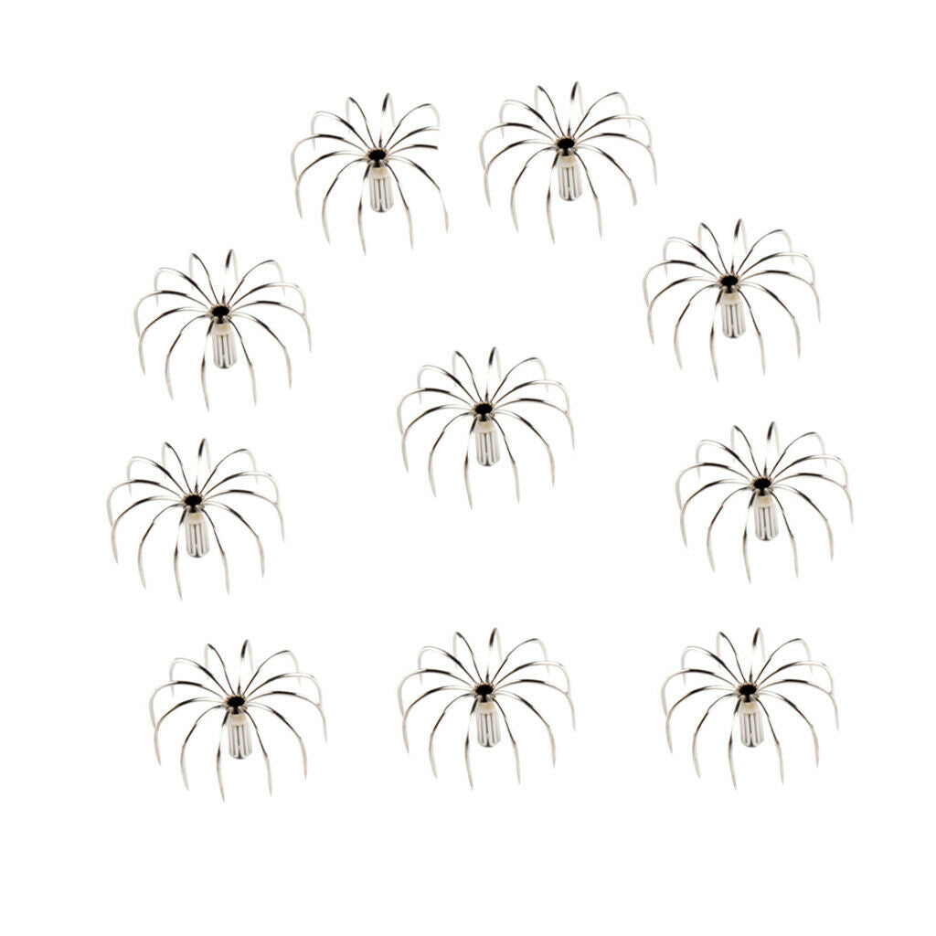 10pcs Stainless Steel Squid Jig Hook Octopus Hook Simulation Bait 4.5cm