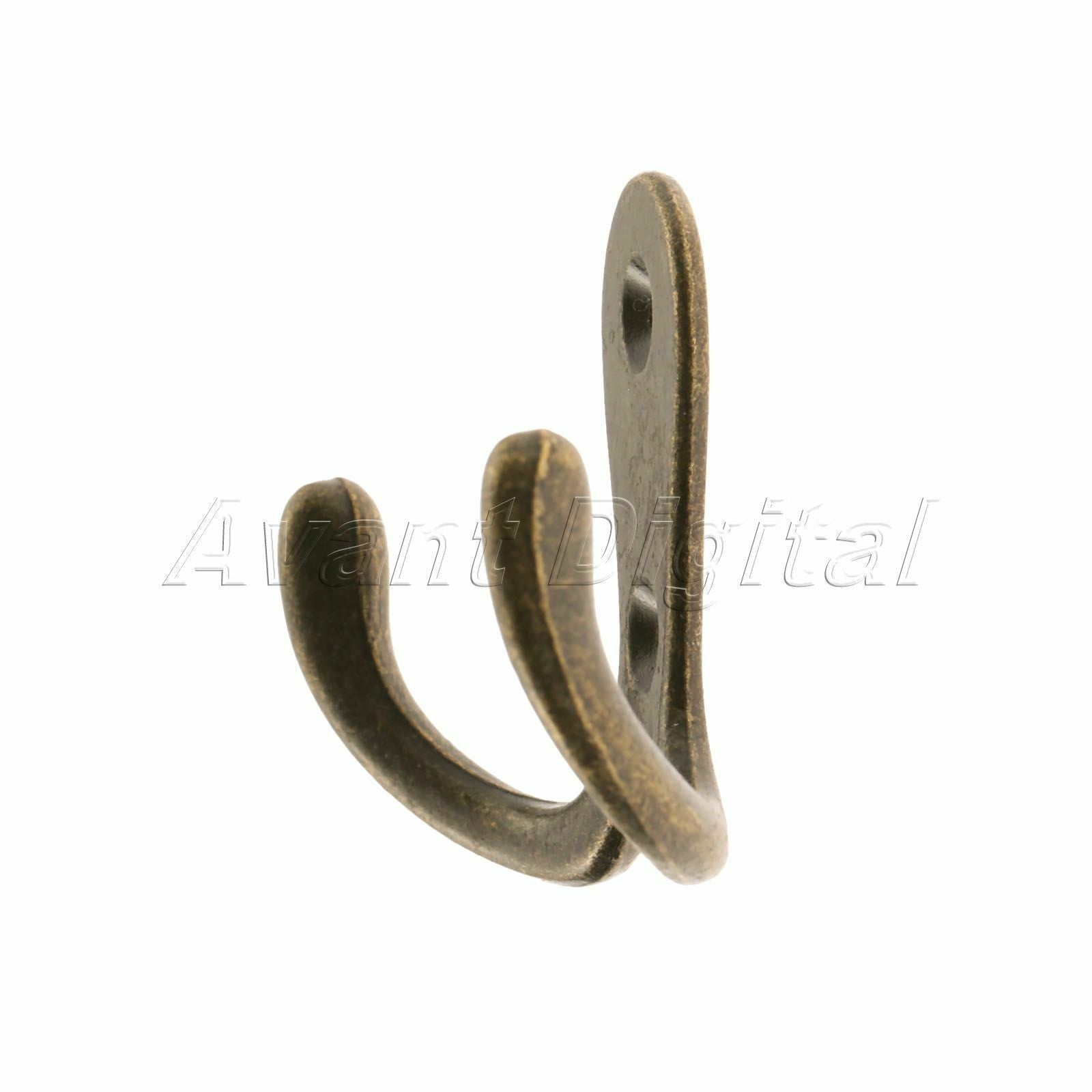 2pcs Cloth Coat Hat Towel Twin Hooks Kitchen Bathroom Door Wall Hanger Holder