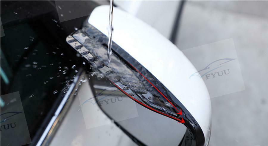 2pc Carbon Fiber Car Rear View Side Mirror Rain Board Eyebrow Guard Sun Visor