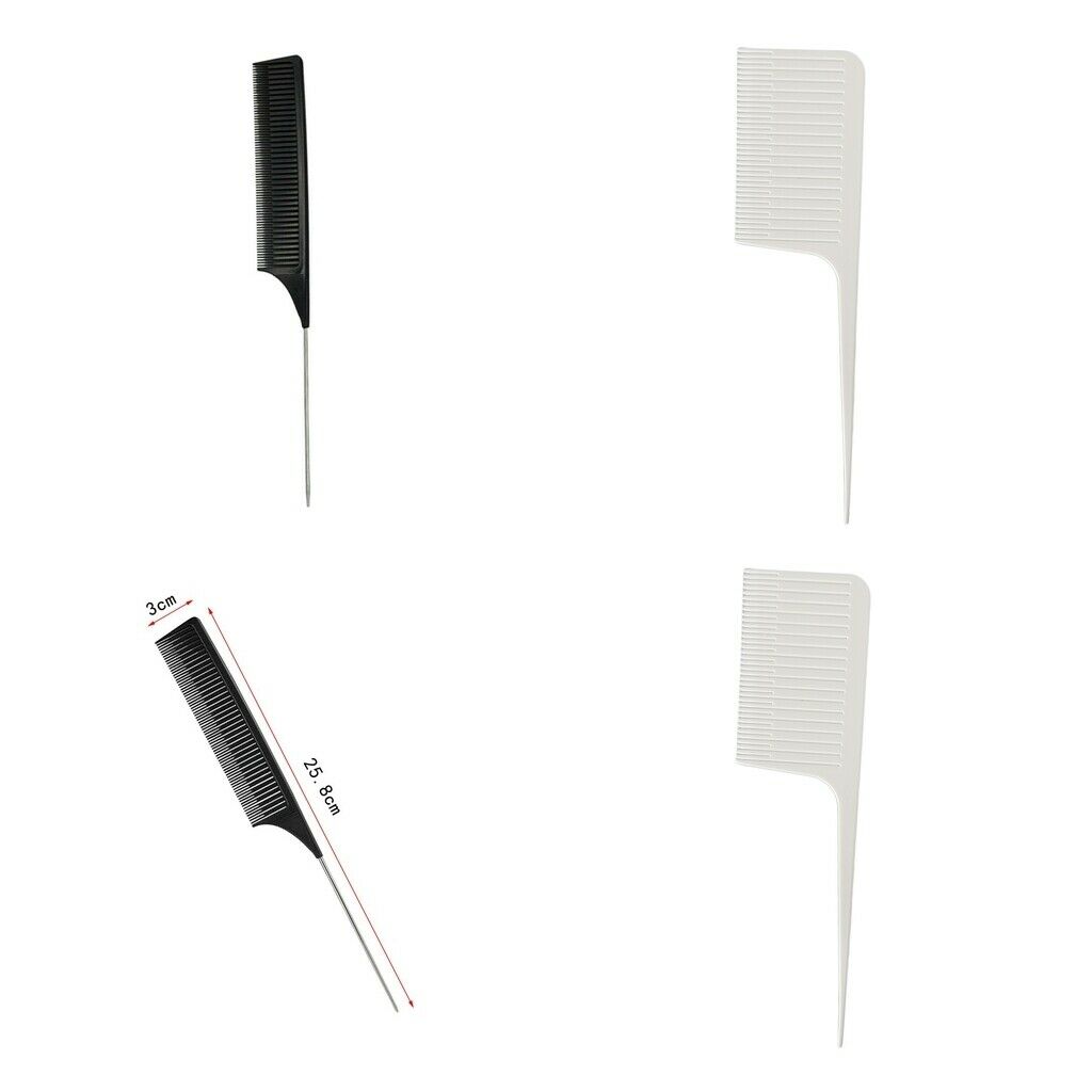 4Pcs ABS Plastic Fine Weave Highlighting Foiling Hair Comb Combs Brush