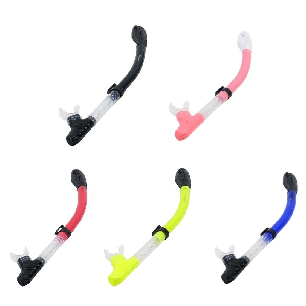 Full Dry Snorkel Tube Silicone Mouthpiece for Scuba Diving Snorkeling Red