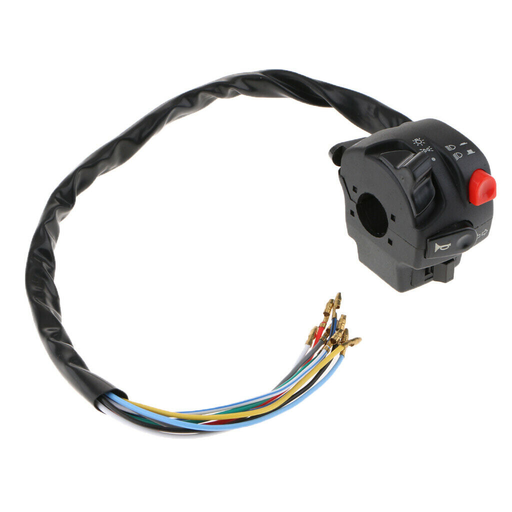 Plastic 12V Motorcycle 22mm Handlebar Horn Turn Signal Haed Light Indicators