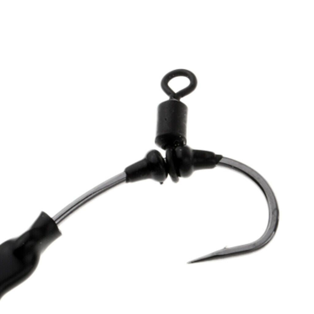 3pcs Carp Fishing Chod Rigs Ready Tied Rigs Stiff Rigger Barbed Hook HK-D002