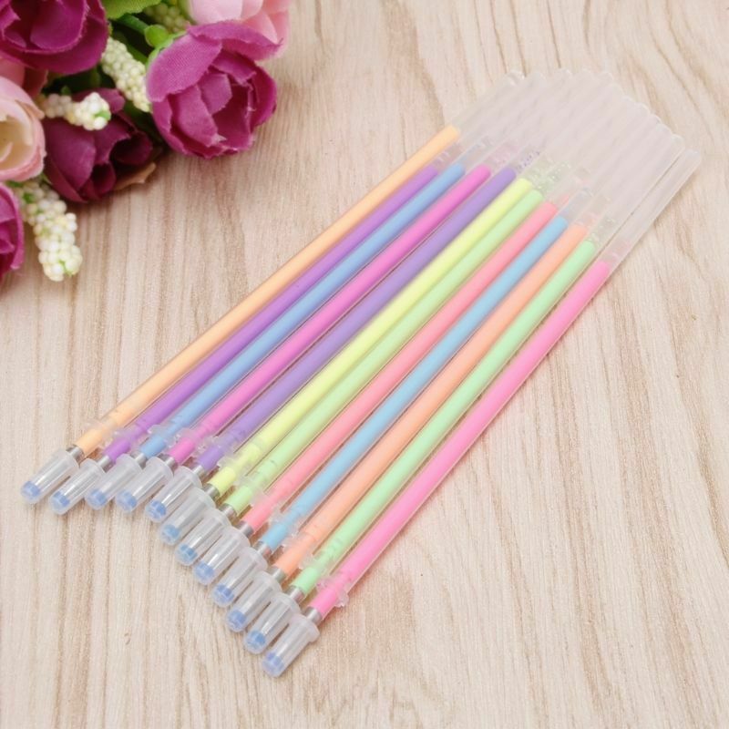 48Colors 0.38mm Gel Ink Pen Refills for Glitter Metallic Neon Pastel Stationery