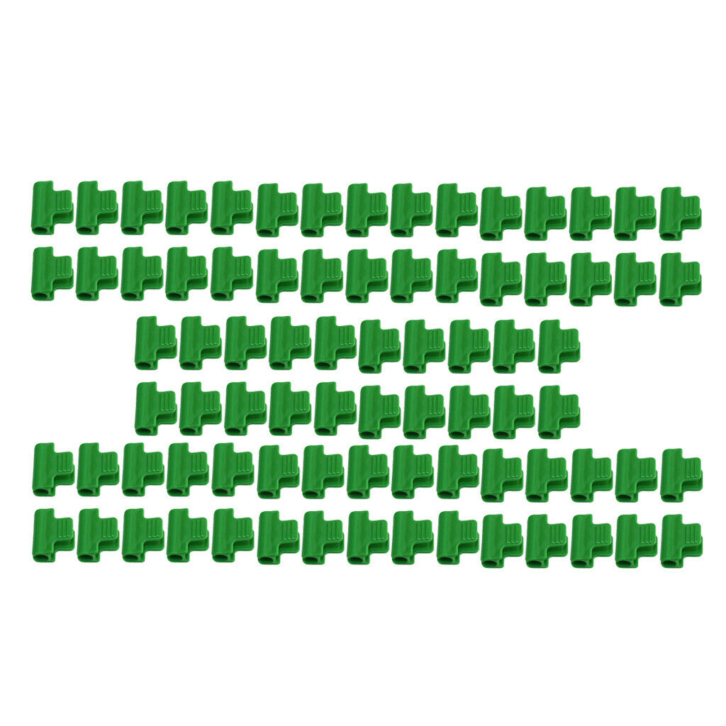 Set of 80 Plastic Green Fixed Clips Greenhouse Film Clamps Plant Cover Clips