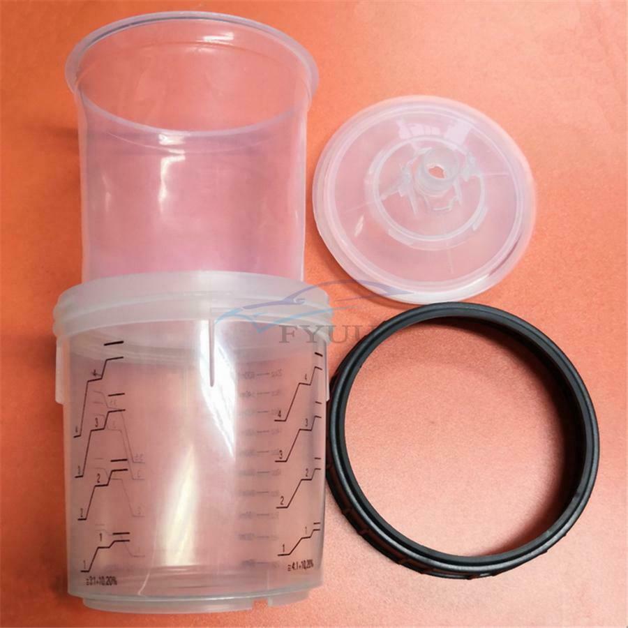 22oz Disposable Paint Cup-1 Hard Cup&Collar For Spray Gun PPS Type H/O Quick Cup