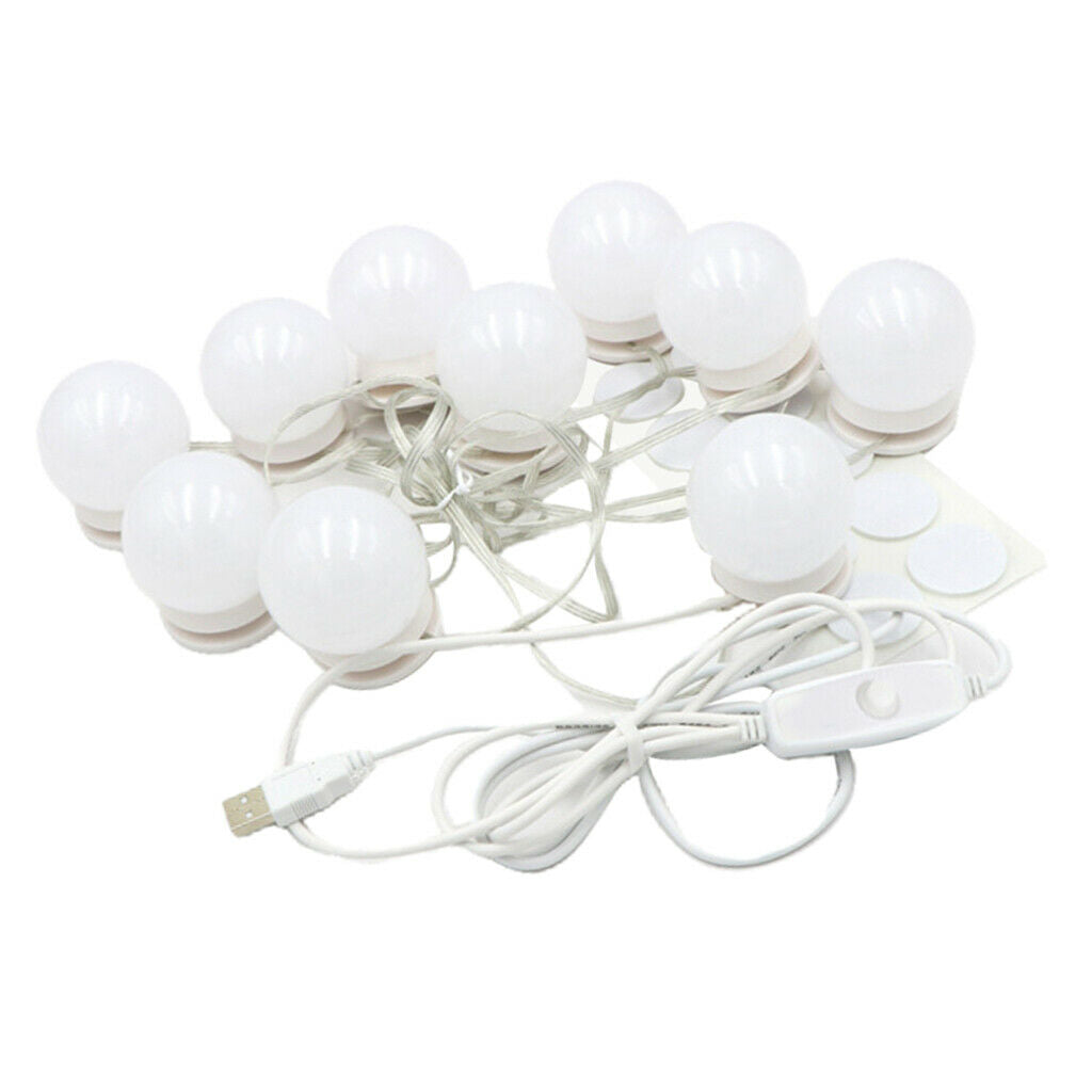 LED Vanity Lights Makeup Mirror Lighting Light Bulbs Lamp for Hotel White