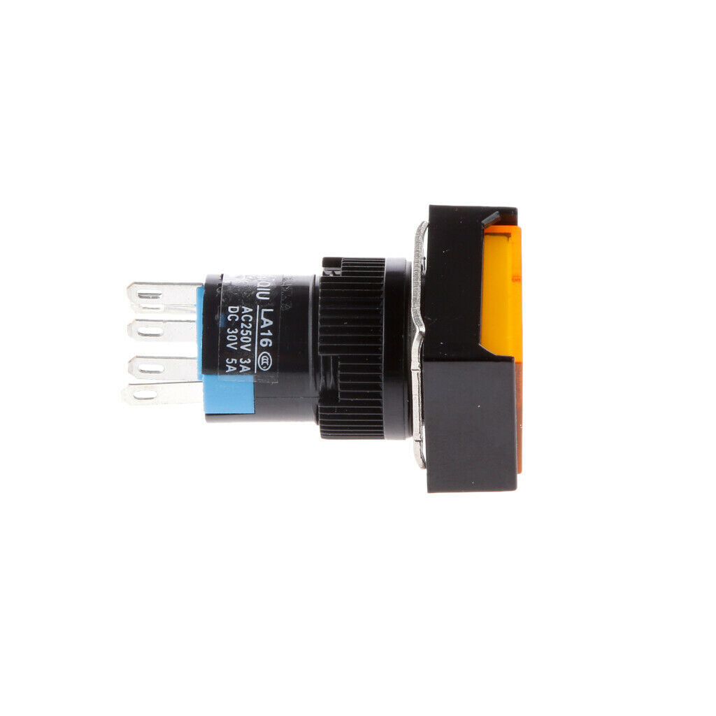 20pcs Push Button Self-Reset Switch, Square LED Light - Momentary Switches DC12V