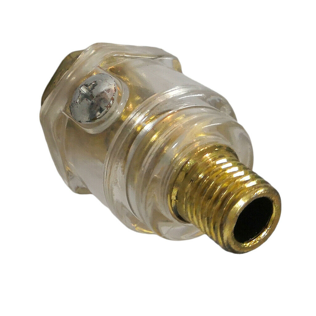 Solid 1/4'' NPT Line Brass Compressor Mini In-Line Oiler Air Lubricator Tool