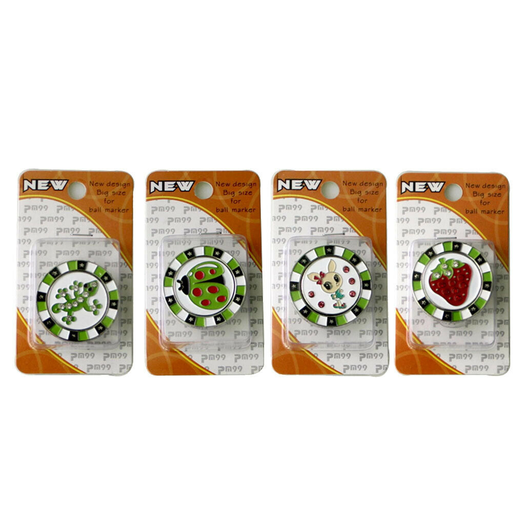 Golf Ball Markers with Magnetic Hat Clips Value for Men Women Children Golfer,