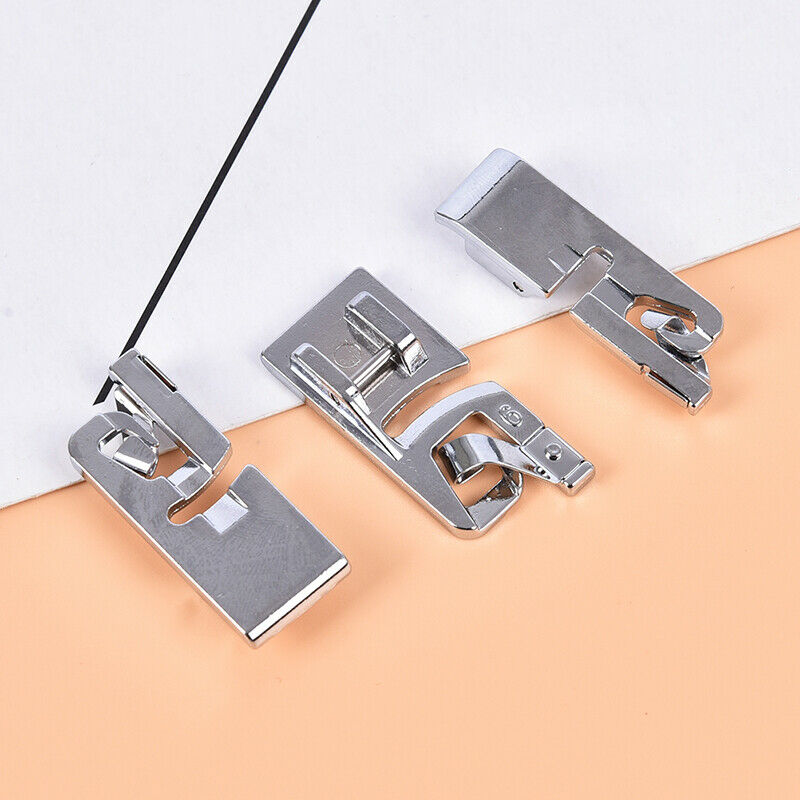 3Pcs sewing accessories Narrow Rolled Hem Sewing Machine Presser Foot too.l8