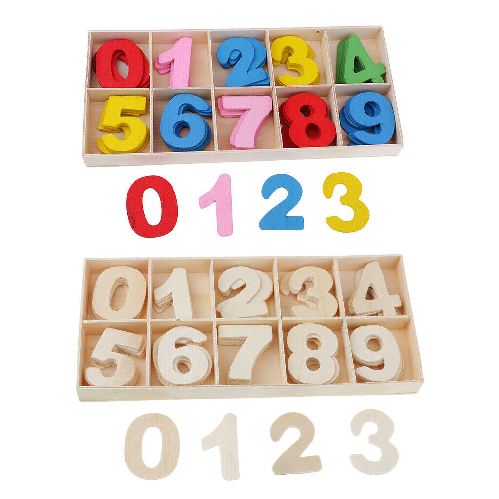 216Pc   Craft   Natural   Wood   Letters   Alphabet   Number   with   Storage
