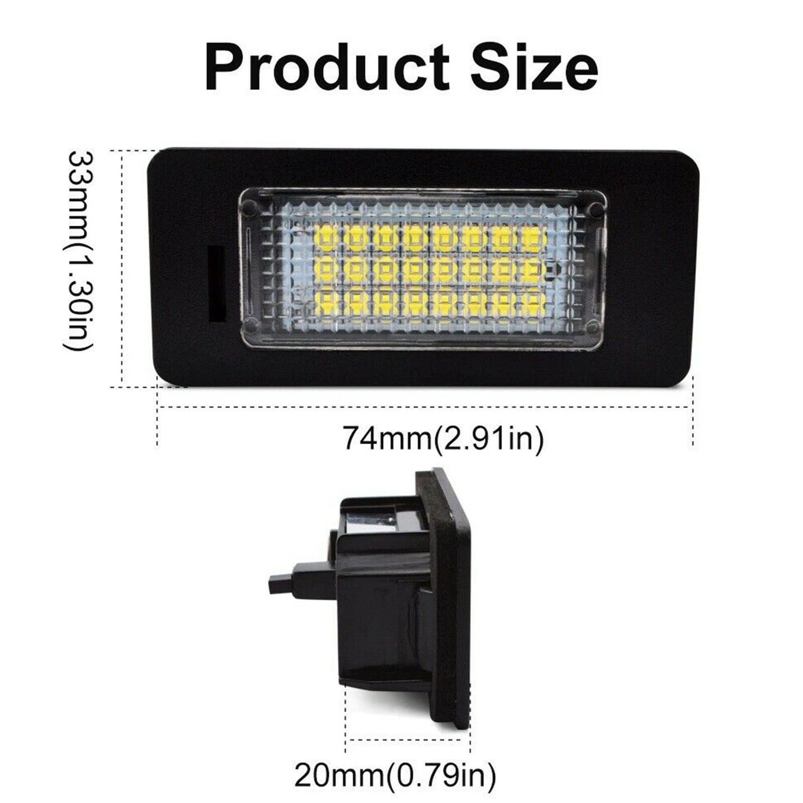 2X Error Free LED License Plate Light Lamps For Audi A4 B8 A5 S5 A7 A6 TT Q5 RS5