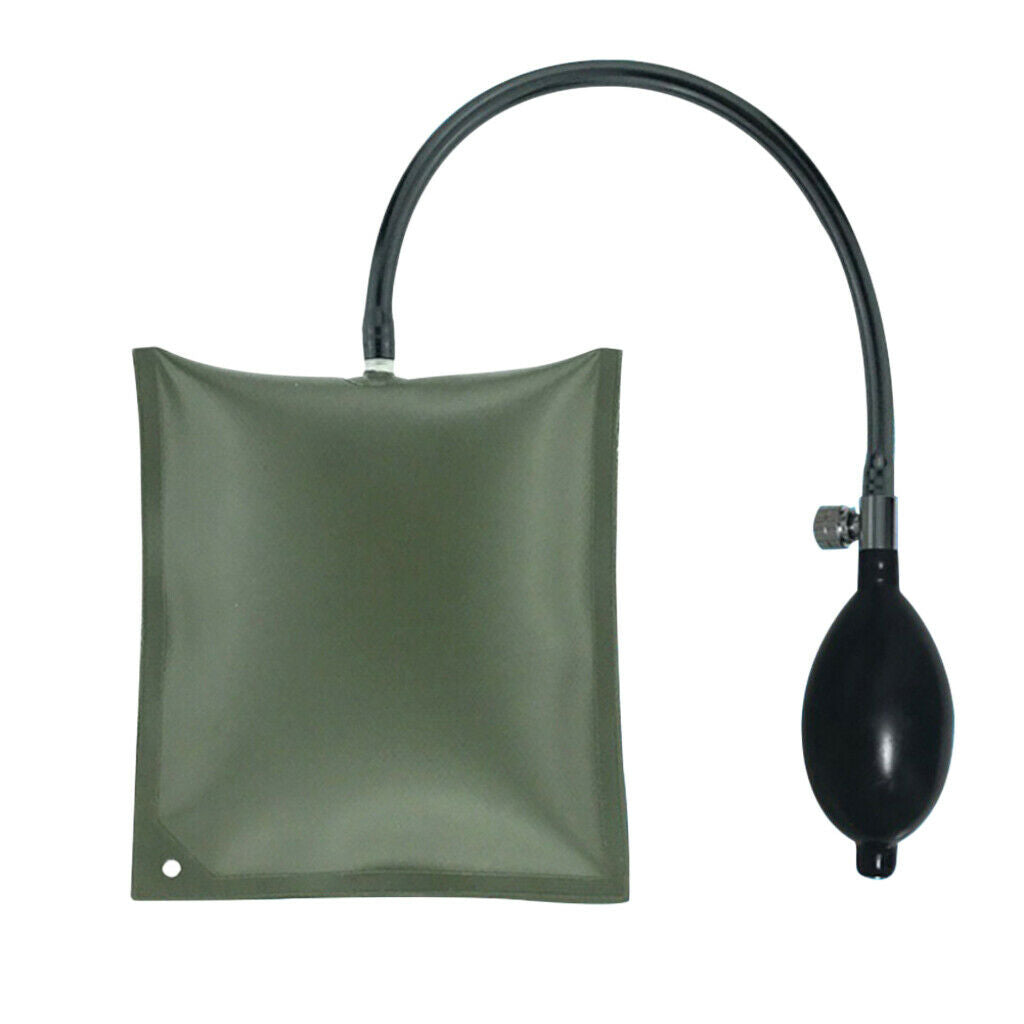 2pcs Adjustable Inflatable Air Bag Wedge Shim Pump Car Door Window Tool Green