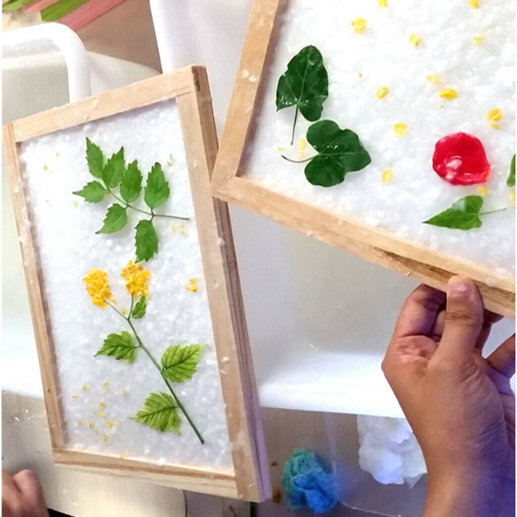 Pack of 2 Ancient Paper Making Molds Frame Screen Paper Crafts Gift for Kids