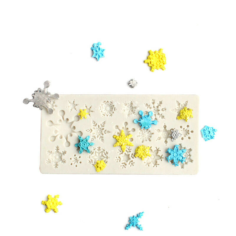 Snowflake Silicone Fondant Cake Mold Soap Chocolate Decorating DIY Mould.l8