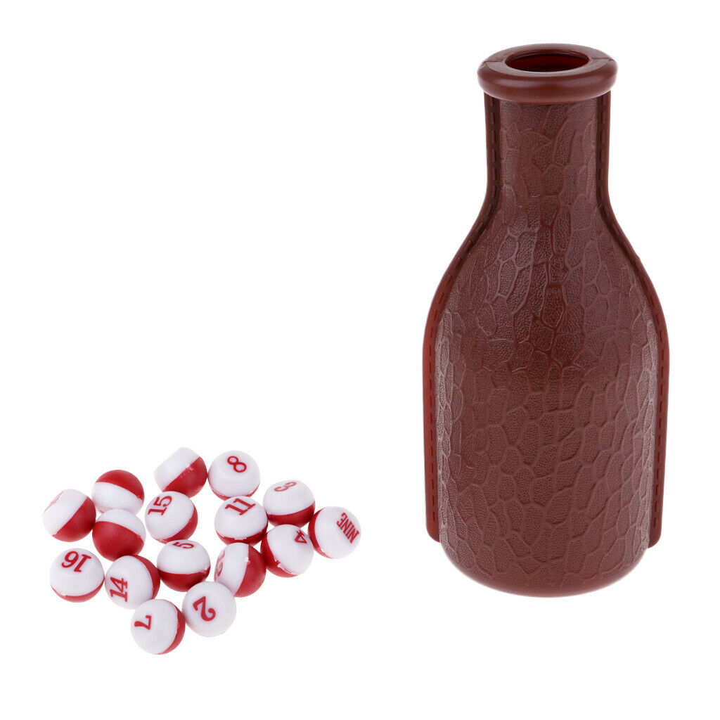 Plastic Billiard Pool Talley Shaker Bottle With Peas Balls (Kelly/Pill Pool)