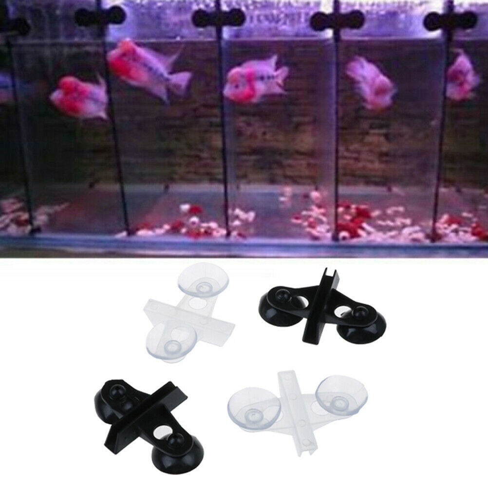 5pcs Aquarium Fish Tank Divider Suction Cup Divider Plastic Sheet Holder .l8