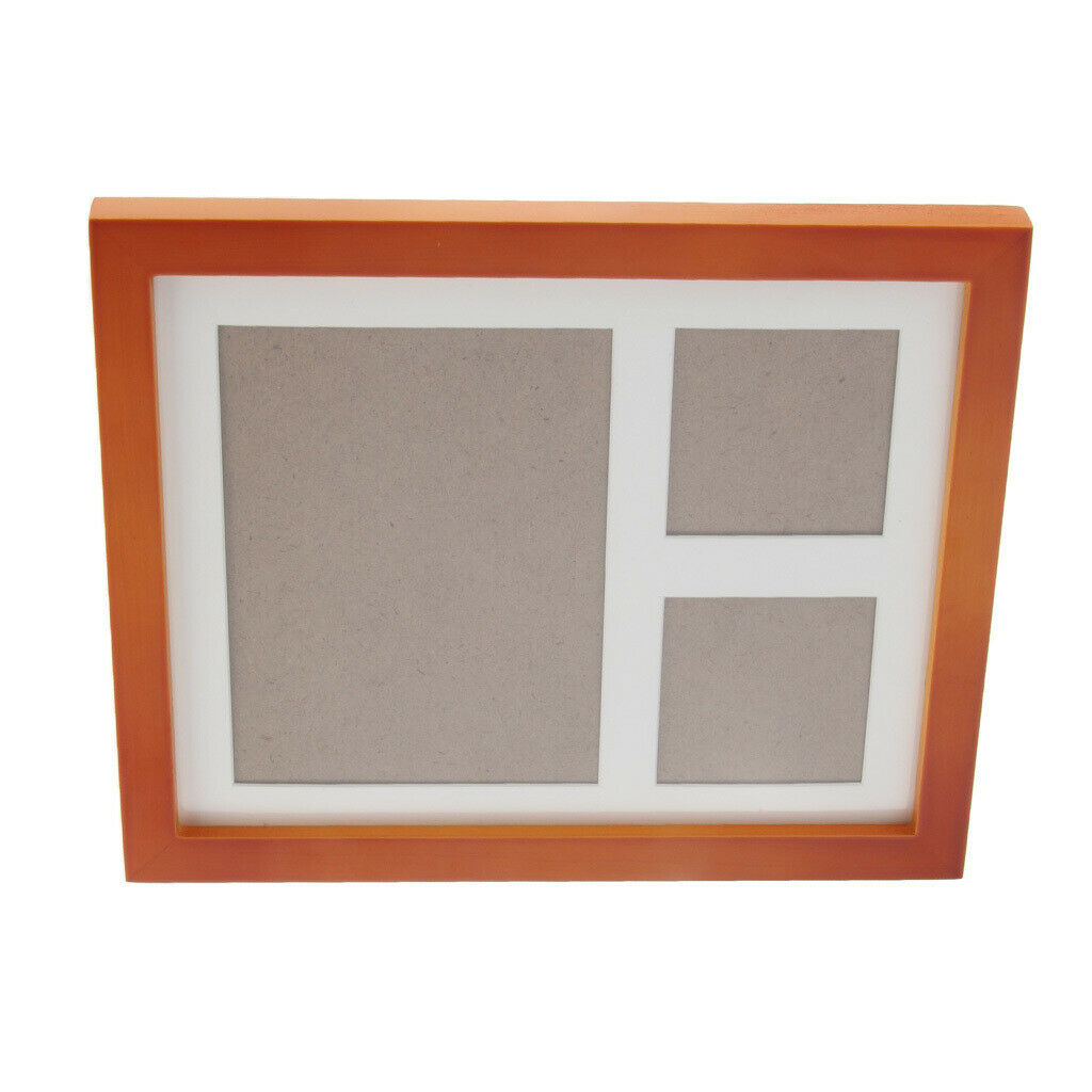 Baby Handprint Footprint Pictures Keepsake Pecan Photo Frame Pad Red