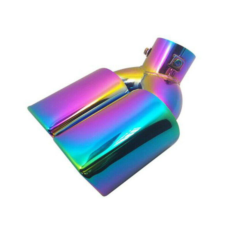 62mm Dual Exhaust Tip Exhaust Pipe Trim 2.5" Stainless Steel Muffler Tail Pipe