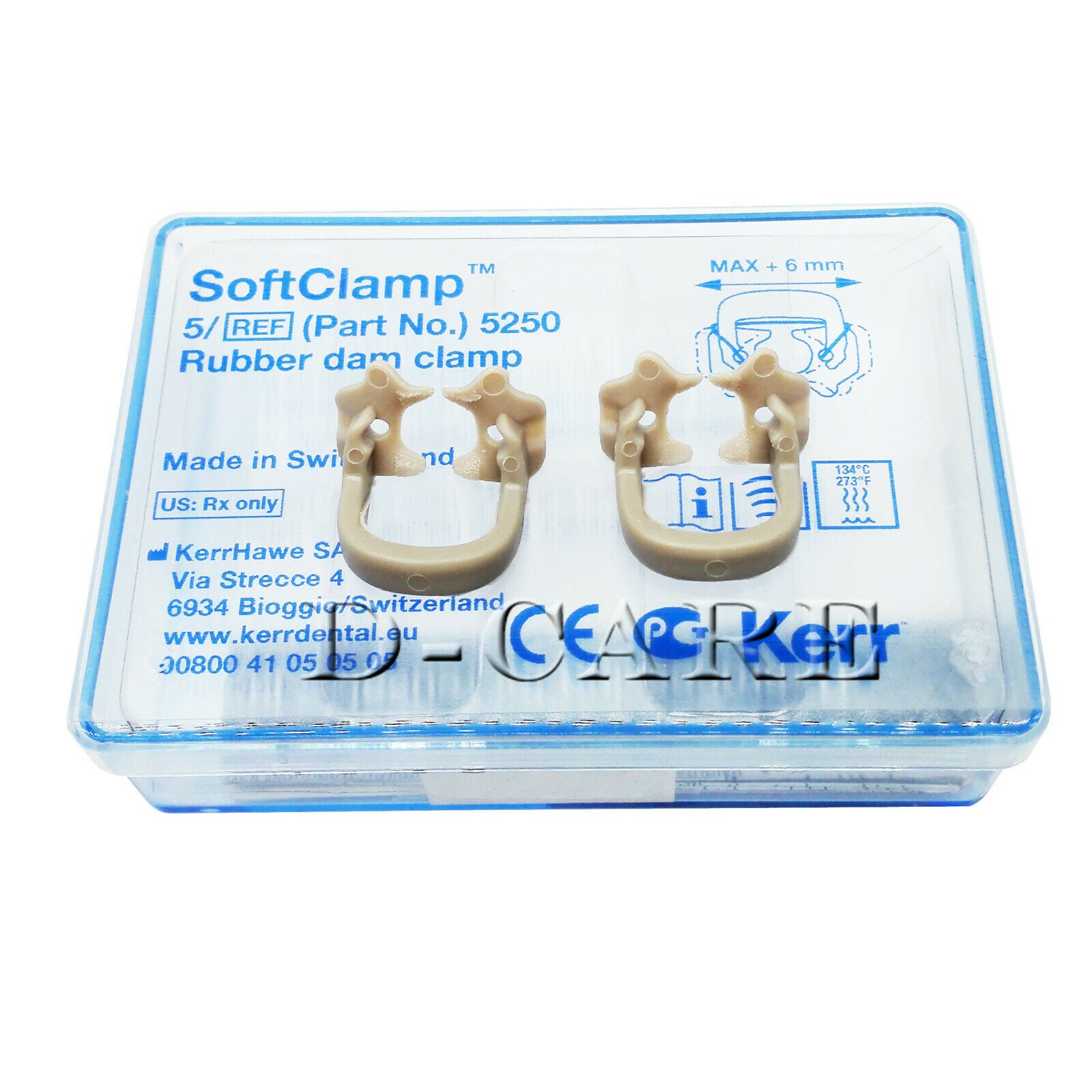 Kerr Soft Clamp Dental Universal Rubber Dam Sundries Molar Teeth Polymer New DC