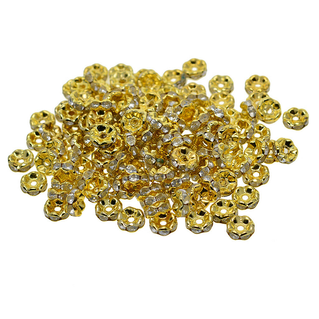 200 Golden Rondelle Spacer Loose Beads Czech