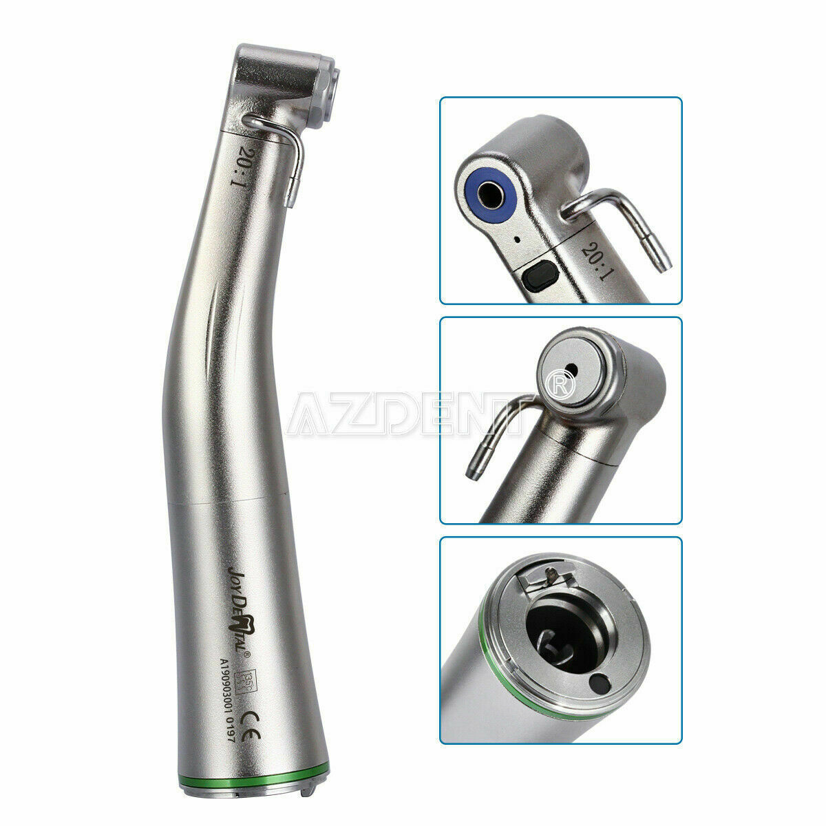 Dental LED Fiber Optic 20:1 Implant Contra Angle Low Speed Handpiece Fit NSK