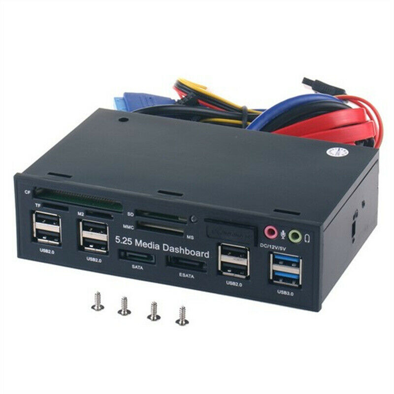 Multi function Front Panel Media Dashboard USB 3.0 Hub Card ReaderBDAU