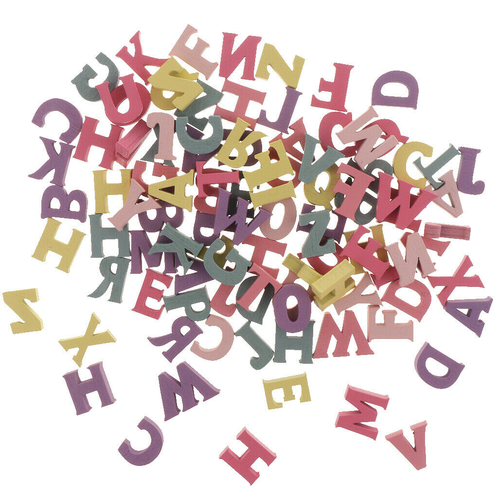 100pcs wooden alphabet letters for preschool kids toddler educational