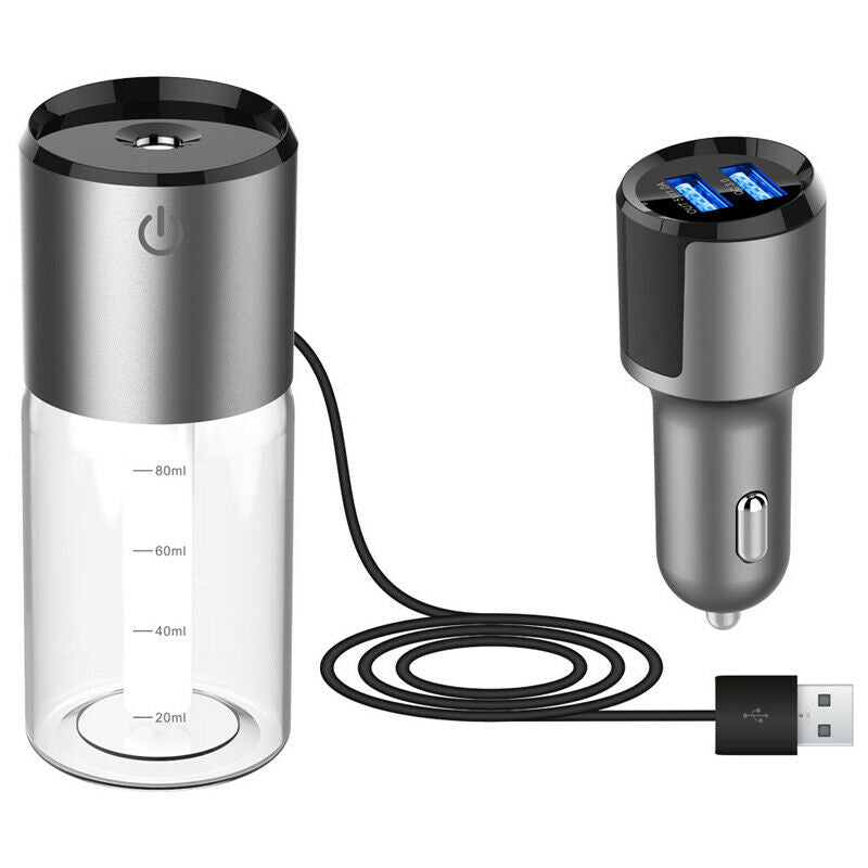 5V QC3.0 Fast PD Charger Car Mini Air Purification Humidifier Spray Water Tank