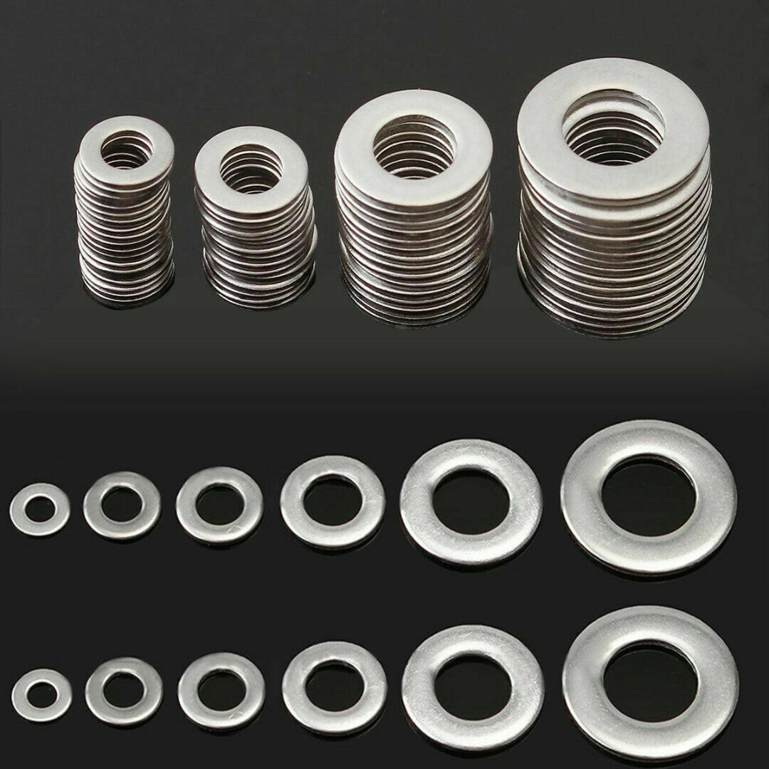 105pcs Stainless Steel Washer/Spring Metric Washer Assortment Set M3 4 5 6 8 10