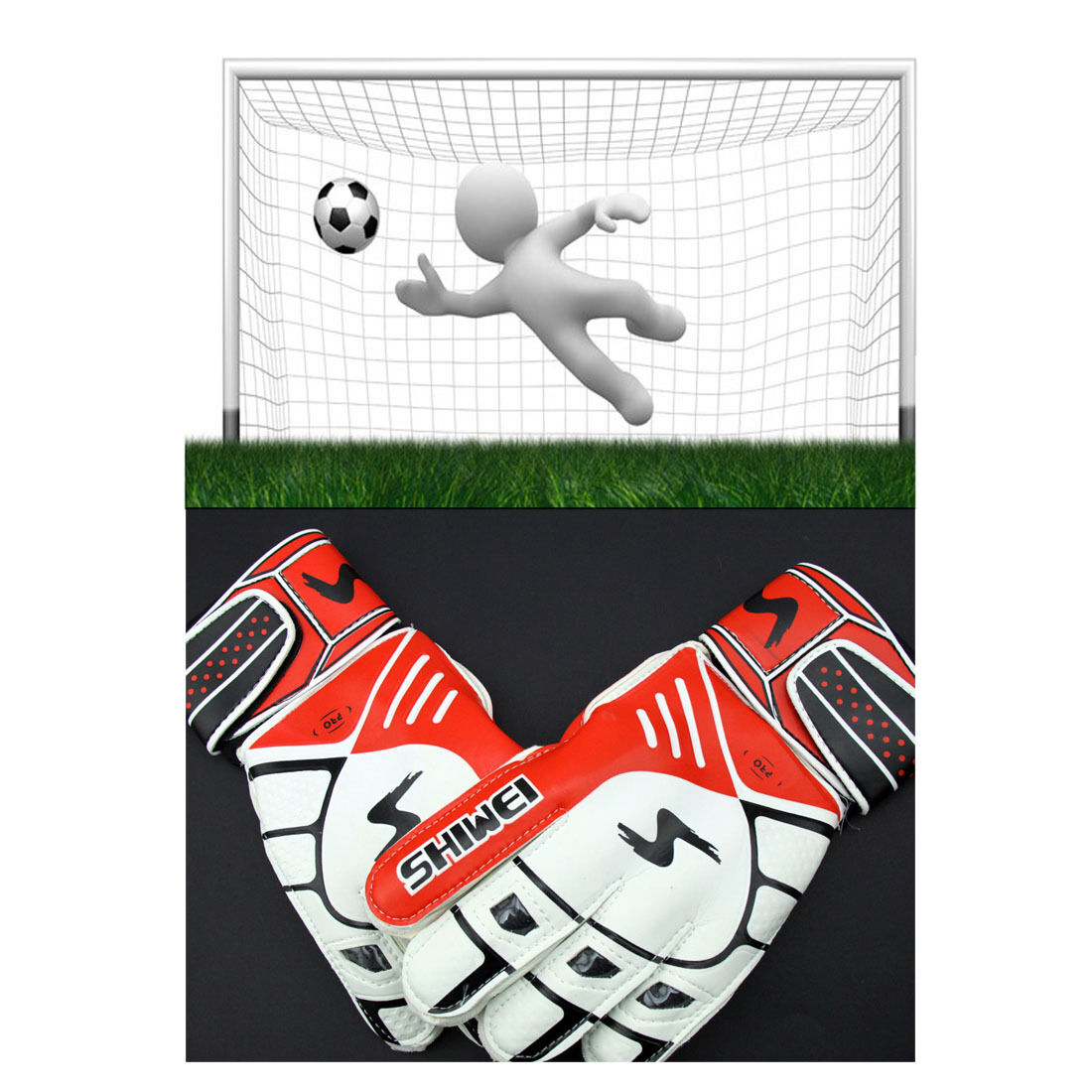 New Goalkeeper Gloves Soccer Football Predator Pro Goal Keeper Glove Mitts Latex